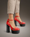 Woman Wearing Pants and Platform Heels Mockup