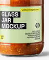 Glass Jar with Tomato Chutney Mockup