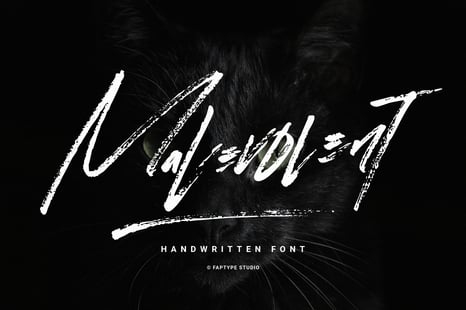 Malevolent Brush | Handwritten Brush Font - Youtube font