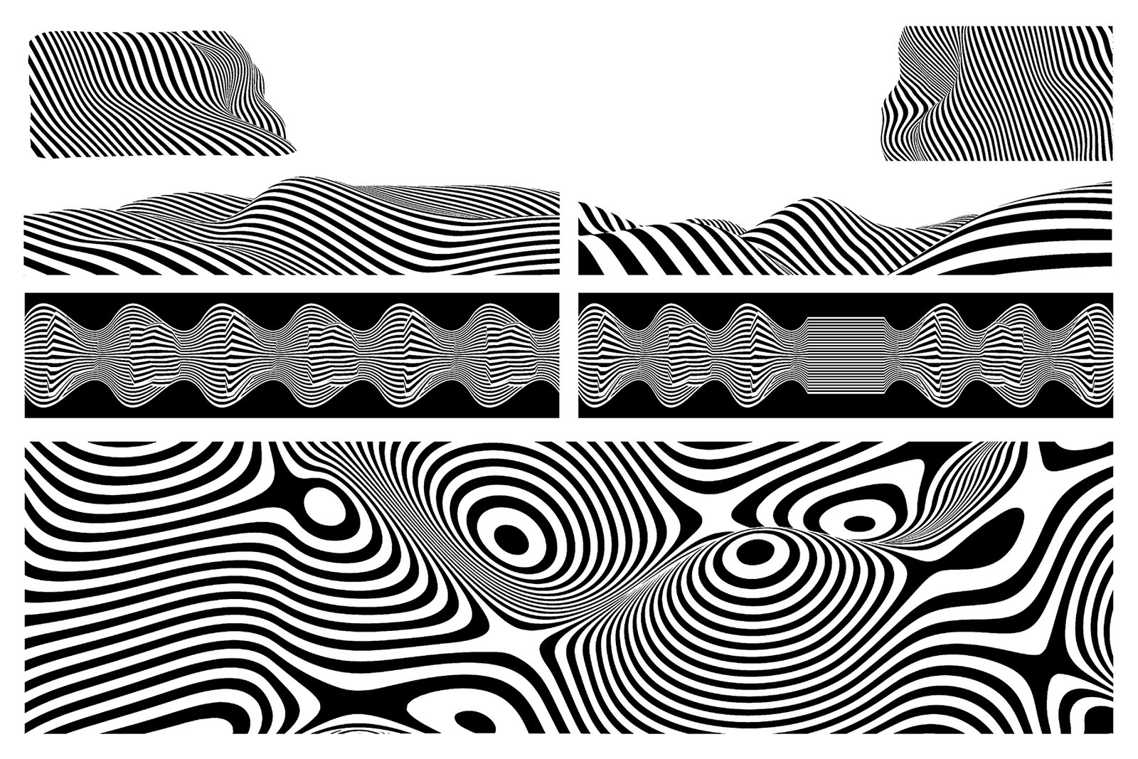 Op Art - Vector Backgrounds Bundle