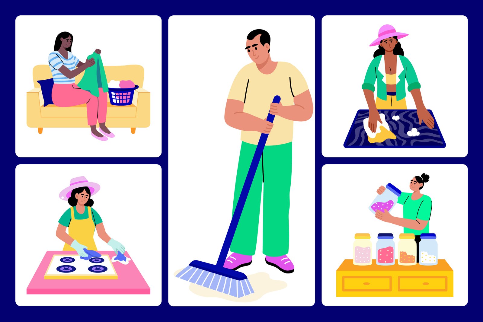 Home Illustration Art Set