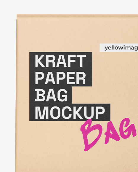 Kraft Paper Bag Mockup – Front View