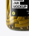 Glass Jar with Pickled Green Beans Mockup