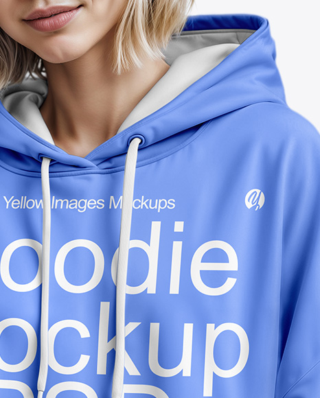 A Woman in a Hoodie Mockup