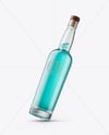 Tall Clear Glass Liquor Bottle Mockup