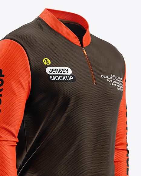 Mesh Jersey Mockup - Half Side View