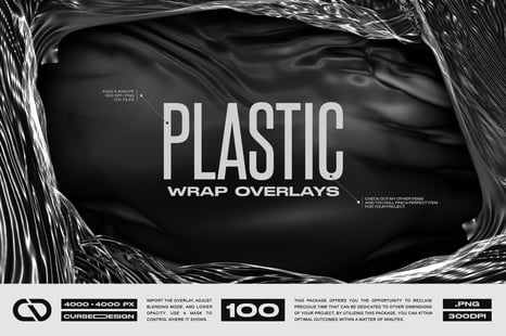 100 Plastic Wrap Textures - Ruminating packaging bundle mockup