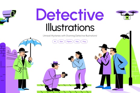 Detective Illustration - Illustrations