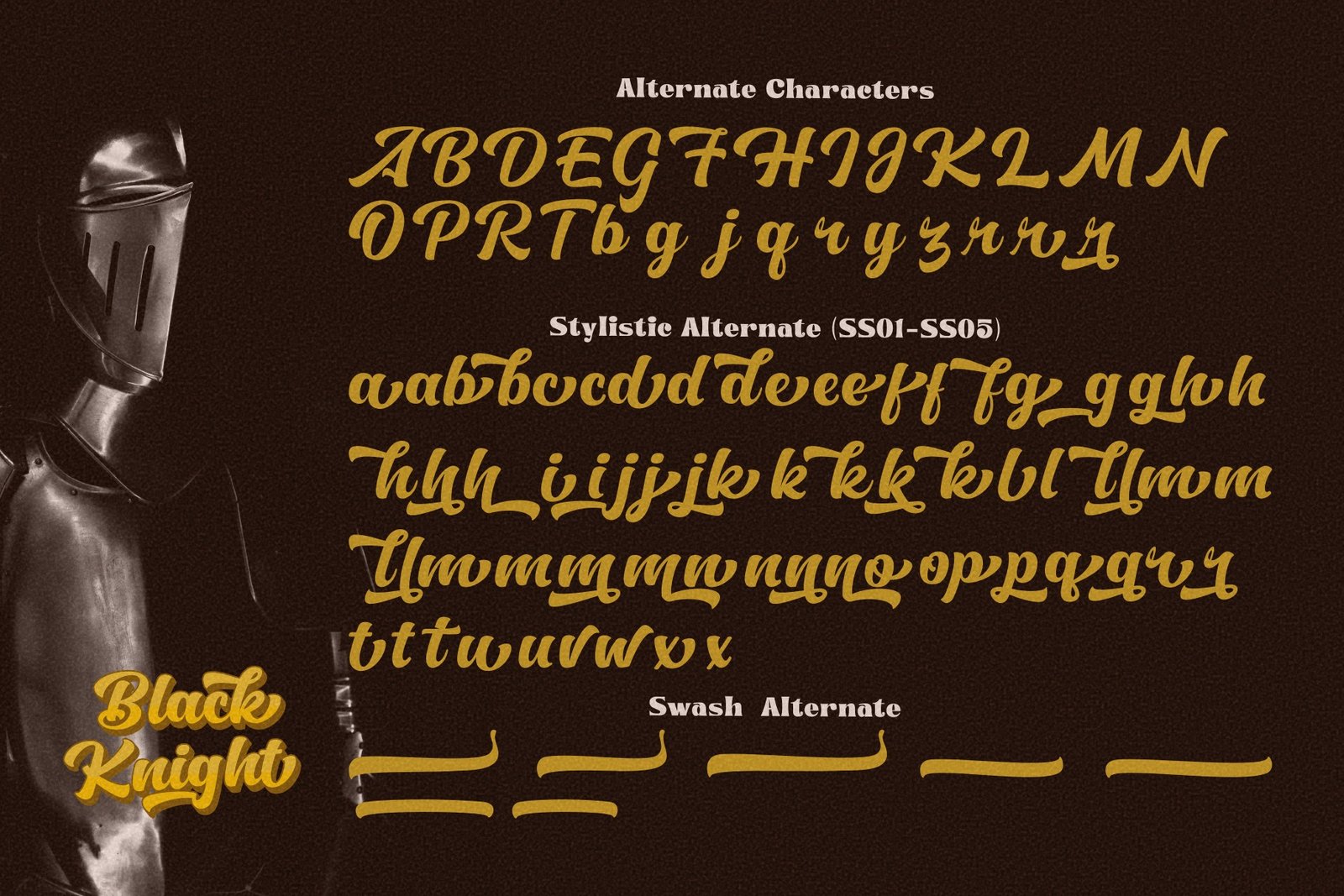 Black Knight / Layered Typeface