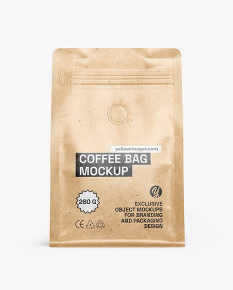 Kraft Coffee Package Mockup - Mockup coffee mug