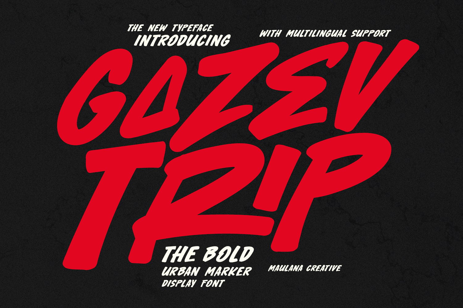 Gazev Trip Bold Urban Marker Display Font