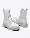 Pair of Women's Combat Boots Mockup