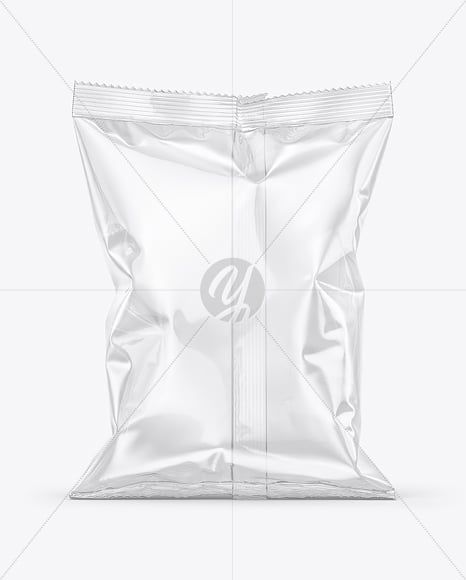Transparent Clear Plastic Snack Bag Mockup