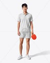 Man Wearing Table Tennis Uniform Mockup