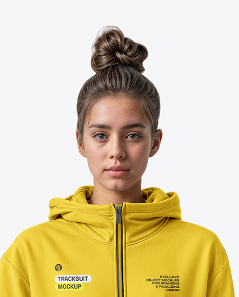 Young Woman in a Tracksuit Mockup