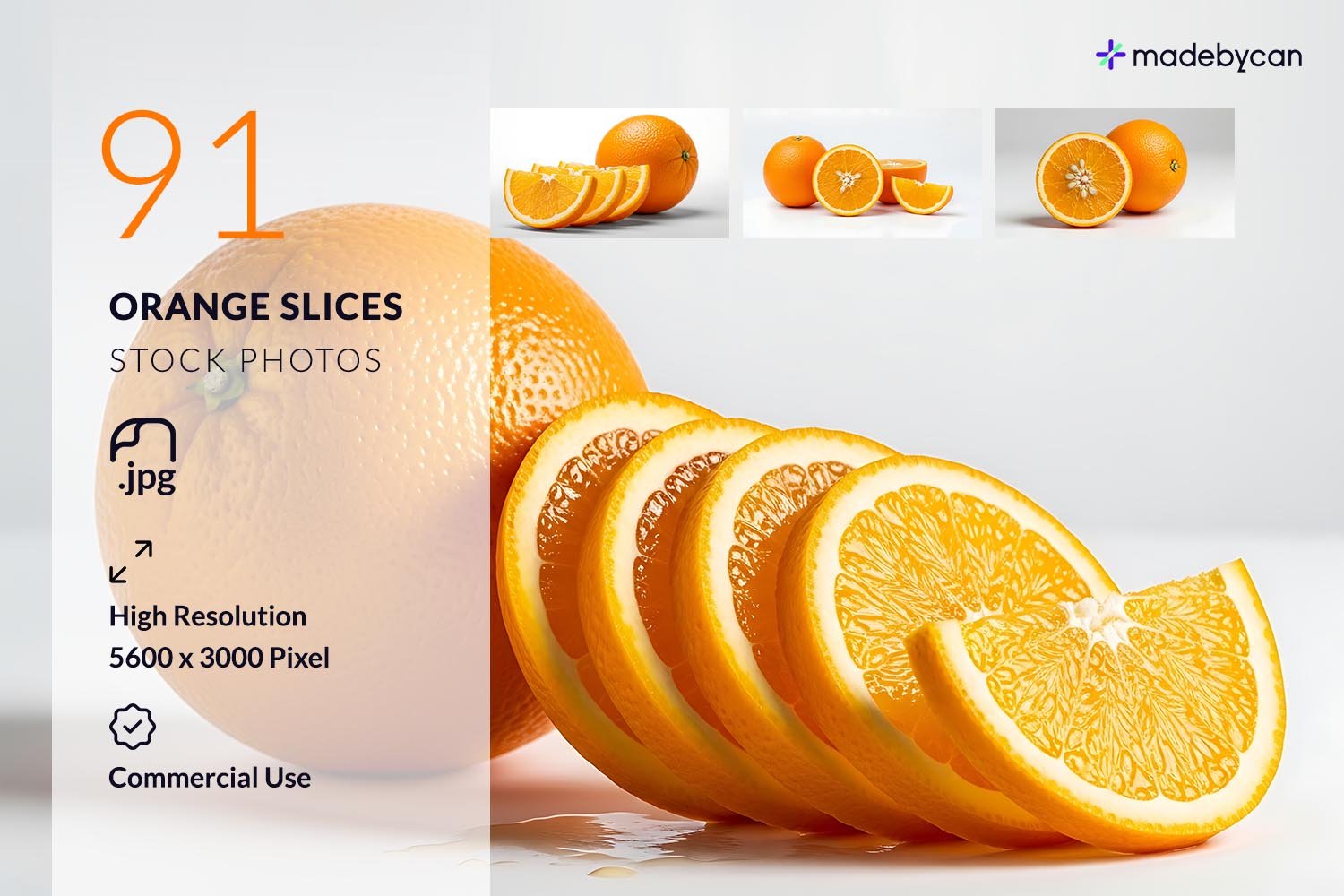 91 Orange Slice Stock Photos – Fresh Citrus Fruit Photography
