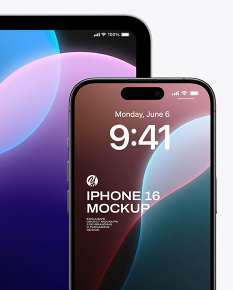 Apple iPhone with iPad Mockup