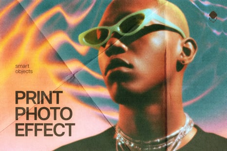 Halftone Print Photo Effect - Actions & Presets