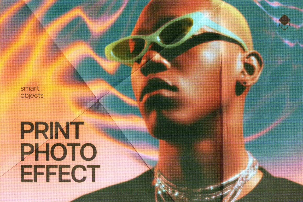 Halftone Print Photo Effect