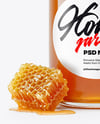 Glass Jar with Linden Honey Mockup