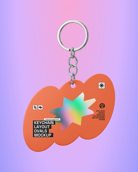 Ovals Keychain Mockup