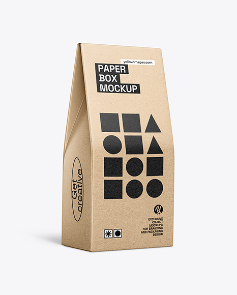 Kraft Paper Bag Mockup - Glossy+Kraft+Paper+Bag+Mockup+-+Halfside+View+in+Bag+