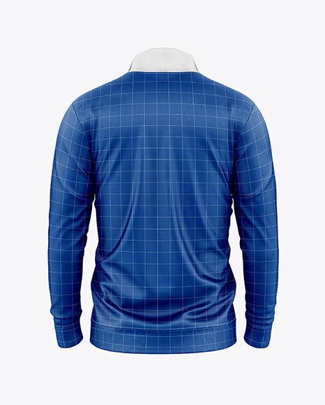 Long Sleeve Track Jacket Mockup - Back View