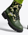 Combat Boots on Women's Legs with Leggings Mockup