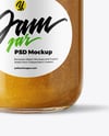 Glass Jar with Yellow Fig Jam Mockup