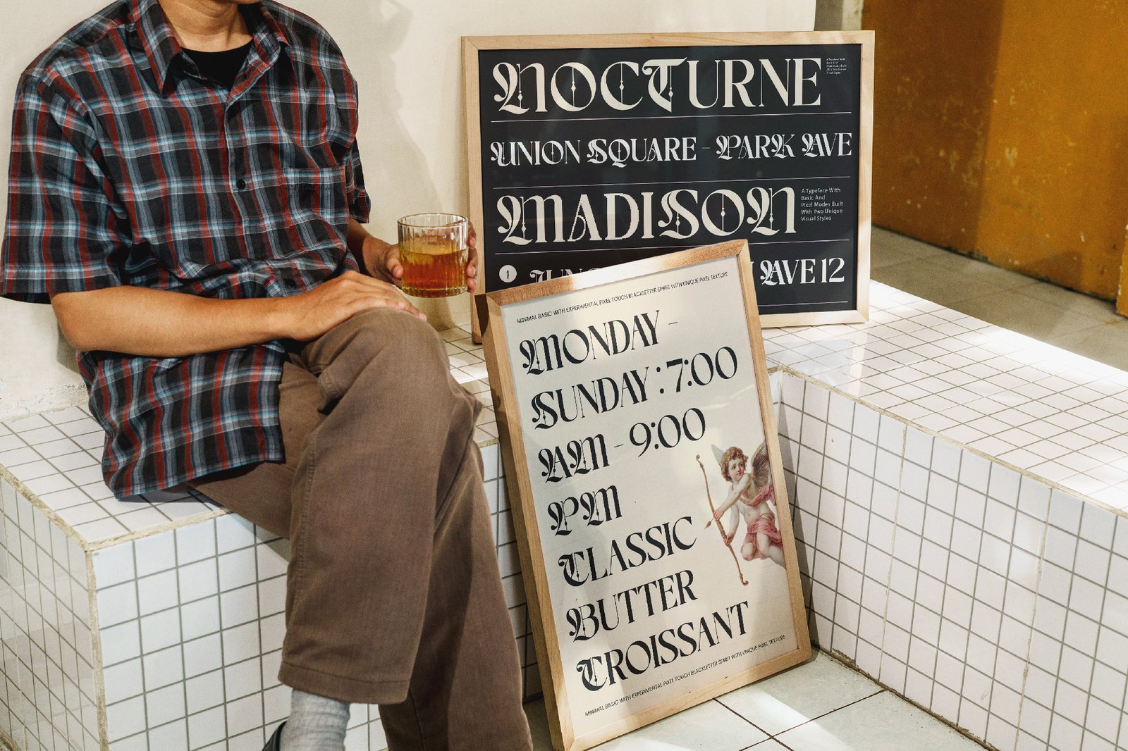 Choire Blackletter Pixel Display