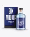 Gin Bottle with Box Mockup