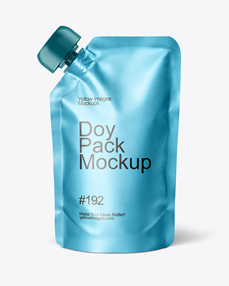Metallic Doy Pack Mockup - PSD Mockups