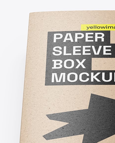Kraft Paper Box in Sleeve Mockup