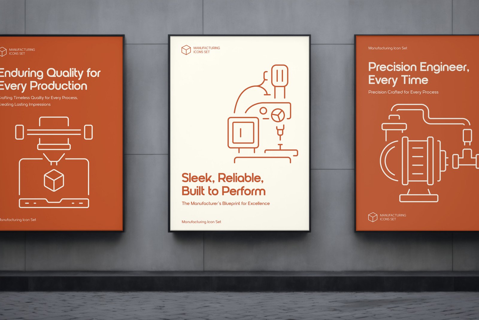 Manufacturing Icon Set