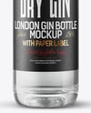 Dry Gin Bottle with Cork Mockup
