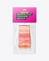 Clear Plastic Packaging with Salmon Fish Fillet Mockup