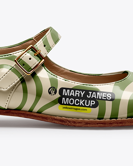 Single Mary Janes Shoe Mockup