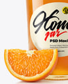 Glass Jar with Orange Blossom Honey Mockup