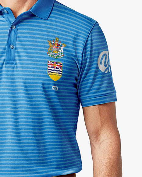 Man Wearing Golf Shirt and Chinos Mockup
