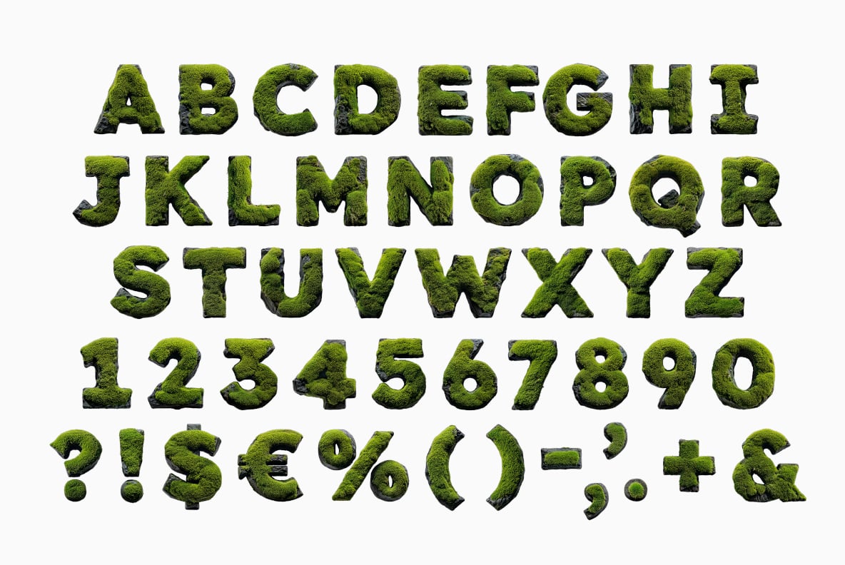 Moss on Rock Font