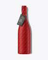 Wine Bottle in Paper Wrap Mockup