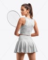 Woman Wearing Tennis Uniform Mockup