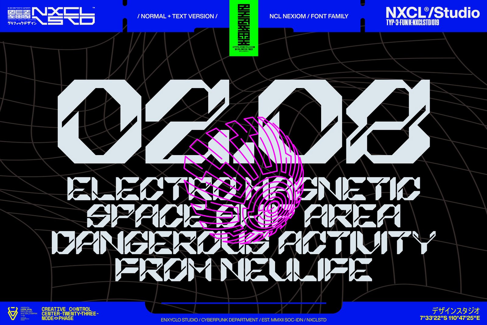 NCL Nexiom Font Family - Futuristic Display Font