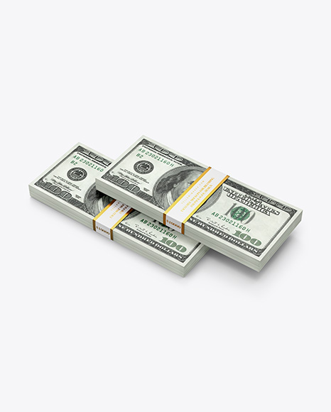 Two Money Stacks Mockup - Premium PSD Mockups