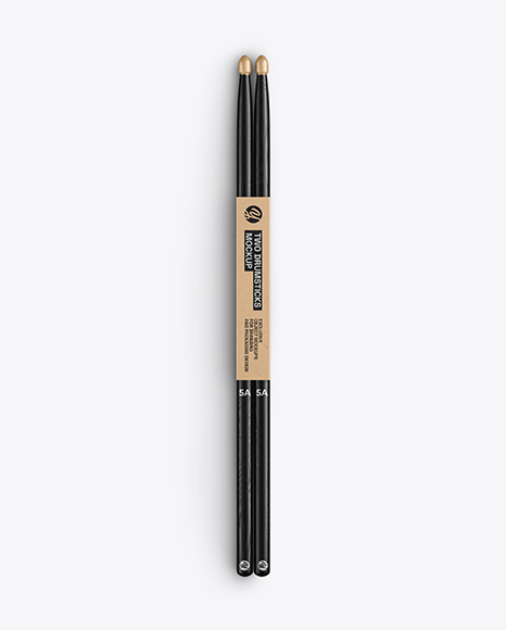 Glossy Wooden Drumsticks Mockup - PSD Mockups