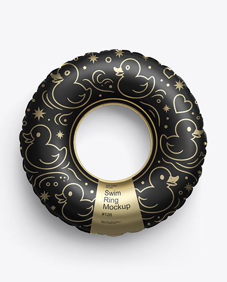 Matte Swim Ring Mockup - Top View