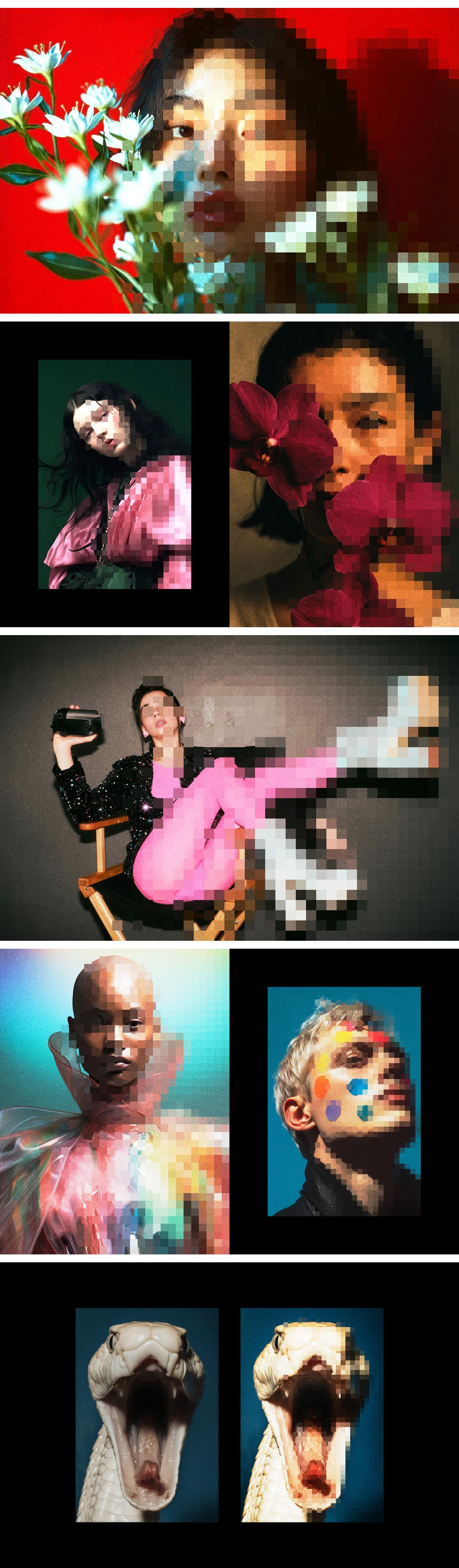 Pixels Overlay Photo Effect