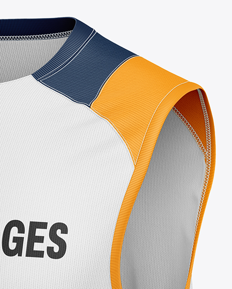 Training Sleeveless Jersey Mockup - Half Side View