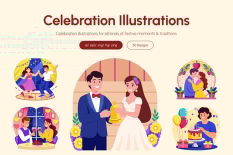 Celebrate Illustrations Art Set - Creative Store