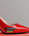 Glossy Slingback on Shoe Box Mockup